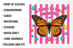 Born to Be Beautiful Butterfly PNG Product Image 3