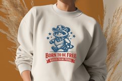 Born to be Free Raised to be Feral SVG - Patriotic Cowboy Product Image 2