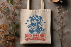 Born to be Free Raised to be Feral SVG - Patriotic Cowboy Product Image 3