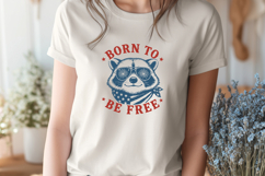 Born to be Free SVG - Patriotic Funny Raccoon PNG Design Product Image 3