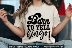 Bingo SVG Design - Born To Yell Bingo Product Image 5