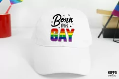 Born this gay SVG design on a baseball cap
