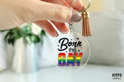 Born this gay SVG design on a keyring