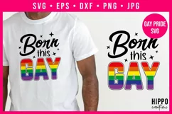 Born this Gay SVG design on a men's shirt