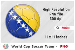 Bosnia and Herzegovina National Team Soccer Ball. World Cup Product Image 1