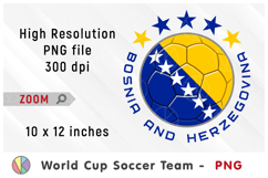 Bosnia and Herzegovina National Team Soccer Ball. World Cup Product Image 1
