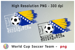 Bosnia and Herzegovina National Soccer Team Flag. World Cup Product Image 1
