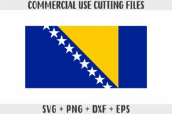 Bosnia and Herzegovina flag SVG Original Colors - Cut files Product Image 1