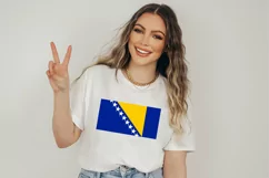 Bosnia and Herzegovina flag SVG Original Colors - Cut files Product Image 2