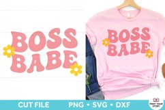 Boss Babe SVG Cut File | Retro Small Business Owner SVG Product Image 1