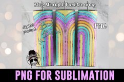 faux glitter rainbow on tumbler mockup with bokeh light background