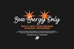 Boss Energy Only Urban Typography T-shirt Design Product Image 1