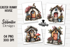 Easter Bunny House Clipart Product Image 1