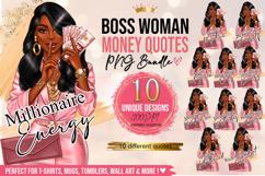 Boss Woman Money Mindset PNG Think Positive Luxury Girl PNG Product Image 1