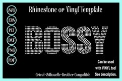 Bossy Rhinestone and Vinyl SVG Template Product Image 1