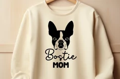 Bostie Mom Boston Terrier SVG DXF - Dog Mom Shirt Design Product Image 2