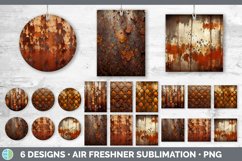 Bundle of six Rusted car air freshener sublimation designs.