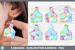 Bundle of six Botanical cattle ear cow tag earrings sublimation designs.
