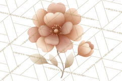 Botanical Clipart Leaves Flowers Succulents Branches PNG Product Image 3