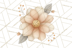 Botanical Clipart Leaves Flowers Succulents Branches PNG Product Image 2