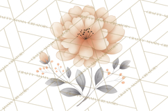Botanical Clipart Leaves Flowers Succulents Branches PNG Product Image 4