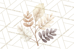 Botanical Clipart Leaves Flowers Succulents Branches PNG Product Image 3