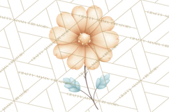 Botanical Clipart Leaves Flowers Succulents Branches PNG Product Image 5