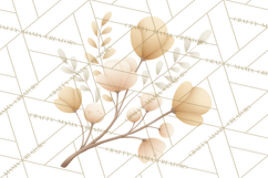 Botanical Clipart Leaves Flowers Succulents Branches PNG Product Image 4