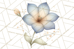 Botanical Clipart Leaves Flowers Succulents Branches PNG Product Image 3