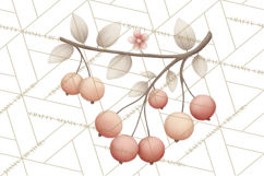 Botanical Clipart Leaves Flowers Succulents Branches PNG Product Image 4