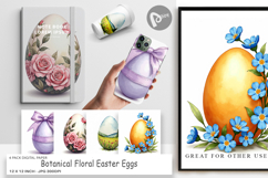 Floral Easter Eggs Digital Paper Product Image 1