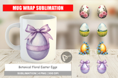 Floral Easter Eggs Mug Wrap Product Image 1