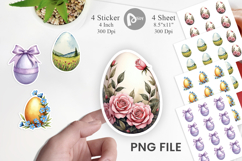 Floral Easter Eggs Sticker Product Image 1