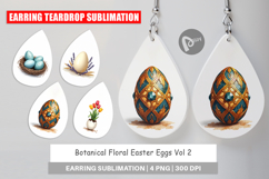 Floral Easter Eggs Earring Product Image 1