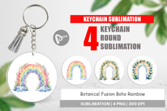 Botanical Boho Rainbow Keychain Product Image 1