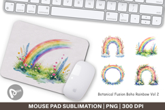 Botanical Boho Rainbow Mouse Pad Product Image 1