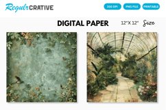 Botanical Gardens Digital Paper, Botanical Gardens Pattern Product Image 1