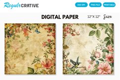 Botanical Gardens Digital Paper, Botanical Gardens Pattern Product Image 1