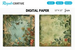 Botanical Gardens Digital Paper, Botanical Gardens Pattern Product Image 1
