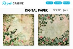 Botanical Gardens Digital Paper, Botanical Gardens Pattern Product Image 1