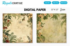 Botanical Gardens Digital Paper, Botanical Gardens Pattern Product Image 1