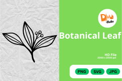 Botanical Leaf - Elegant Nature Illustration PNG | SVG | JPG Product Image 1