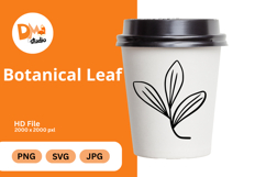 Botanical Leaf - Elegant Nature Illustration PNG | SVG | JPG Product Image 1