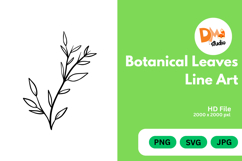 Botanical Leaves Line Art Product Image 1