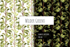 Hand-Drawn Botanical Leaves Pattern Set Product Image 1