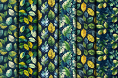 Botanical Leaves Digital Scrapbooking Paper Product Image 2