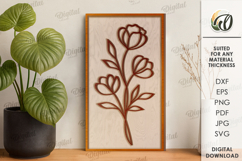 Botanical Line art decors Bundle Laser Cut. Wall Decor SVG Product Image 7