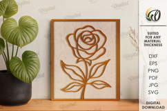 Botanical Line art decor Laser Cut. Wall Decor SVG Product Image 1