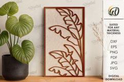 Botanical Line art decor Laser Cut. Wall Decor SVG Product Image 1
