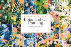 44 Botanical Oil Painting Seamless Patterns Product Image 2